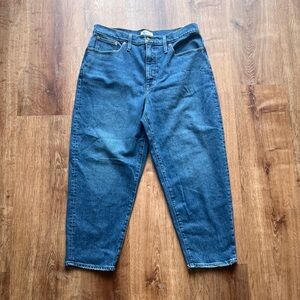 Madewell Women's Balloon Jeans High Rise Size 32 in Ellisboro Wash Retail $128